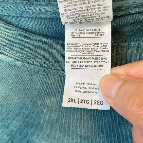 Cotton Tied Dyed Lion and Cat Prints Shirt Unisex Adult Plus Size 2XL - Picture 3 of 5